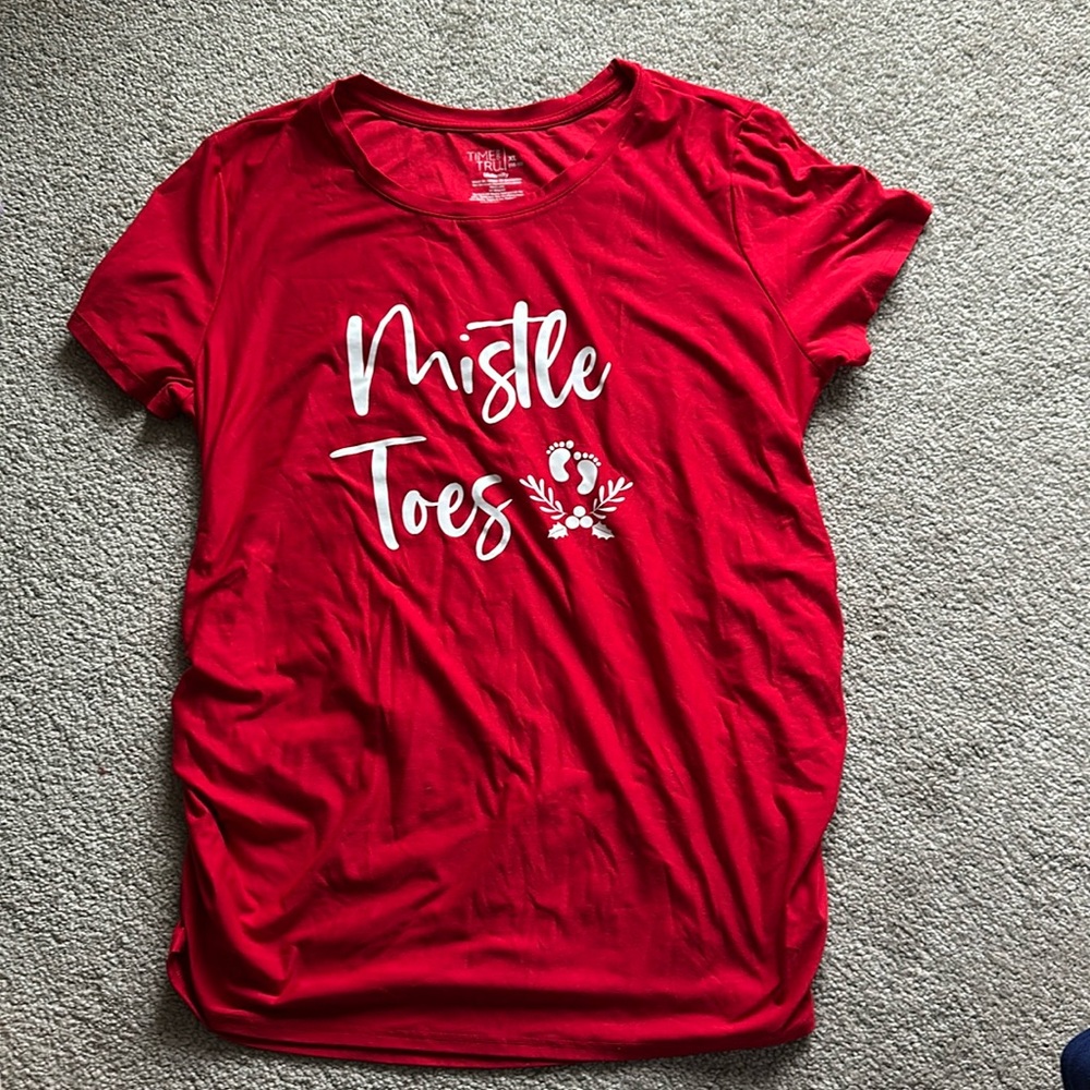 Holiday maternity shirt